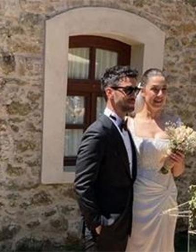 Melis Birkan ile Aras Aydın evlendi Gelinliği dikkat çekti