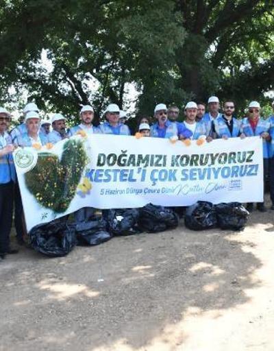 Kestel Belediye Başkanı Tanır, 5 Haziran Dünya Çevre Gününde çöp topladı
