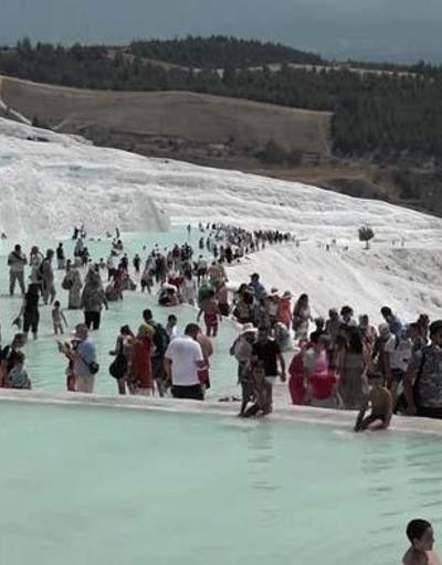 Beyaz cennet Pamukkaleye gelen ziyaretçi sayısı 5 kat arttı