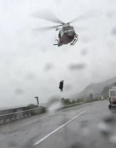 Selzedeler helikopterle kurtarıldı