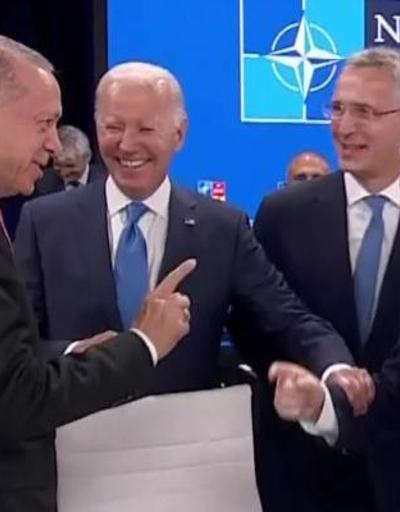 NATOda 3lü görüşme... Erdoğan-Biden-Johnson bir araya geldi