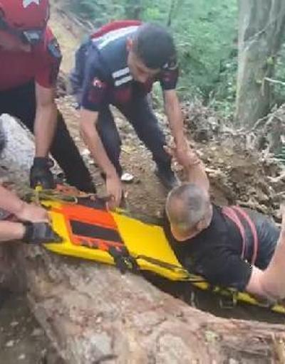 Artvin’de 50 metre uçuruma yuvarlanan kişi, kurtarıldı