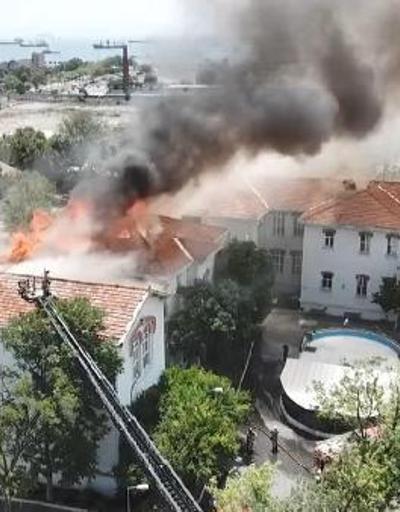 Kare kare Balıklı Rum Hastanesindeki büyük yangın