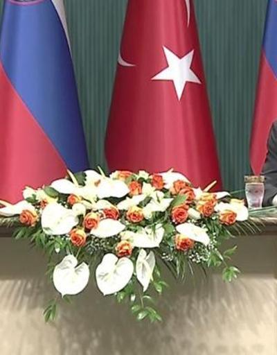 Slovenya Cumhurbaşkanı Ankarada... Cumhurbaşkanı Erdoğandan önemli açıklamalar