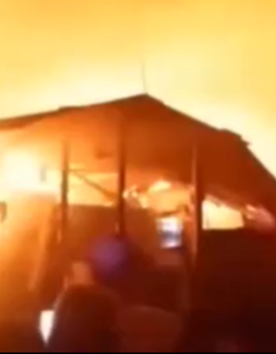 Sri Lankanın başkenti Kolomboda çıkan yangında 80 ev kül oldu