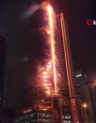 Dubaide 35 katlı binada yangın