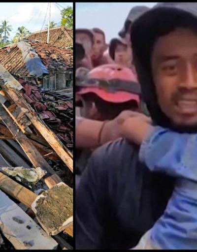 E﻿ndonezyadaki depremde 5 yaşındaki çocuk 3 gün sonra enkazdan çıkarıldı