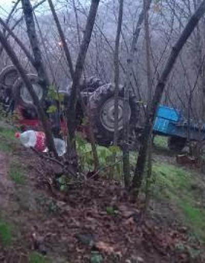 Bahçesinde devrilen traktörün altında kalarak öldü