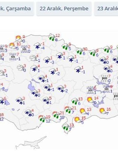 Kar ne zaman yağacak İzmir, Ankara, İstanbul hava durumu 5 günlük haritalı