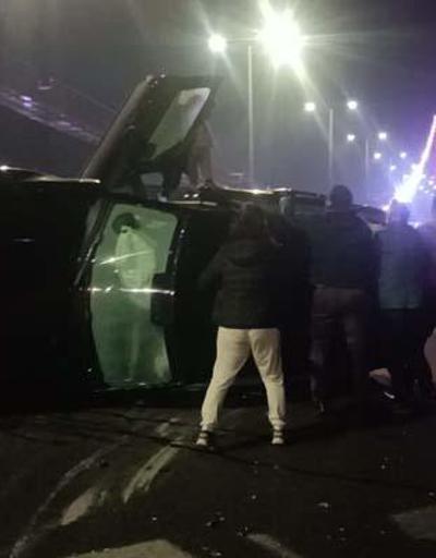 Fatih Sultan Mehmet Köprüsünde zincirleme kaza: 3 yaralı