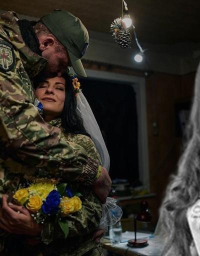 Ukrayna güzellik kraliçesi cephede evlendi