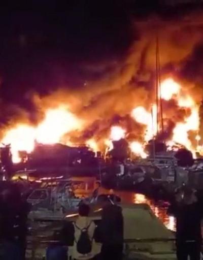 İspanya’da limanda yangın: 80 tekne alev alev yandı