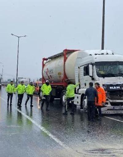 Yola dökülen yağ kazaya neden oldu