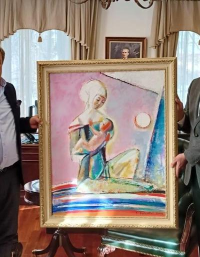 Dünyaca ünlü Ressam Tölepbay, tablosunu depremzedeler için sattı