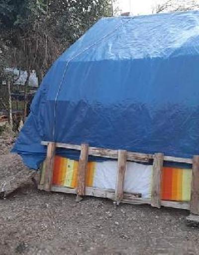 Çadırda yaşayan aileye konteyner ev yardımı