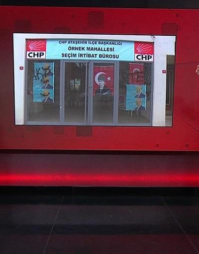 Ataşehirde CHP seçim bürosuna saldırı