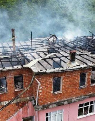 Trabzonda çatı yangını