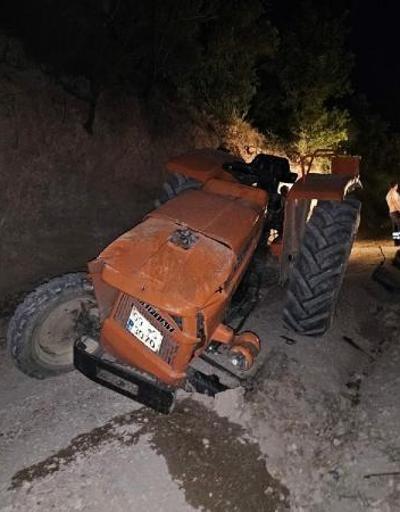 Takla atan traktörden savrulan sürücü hayatını kaybetti