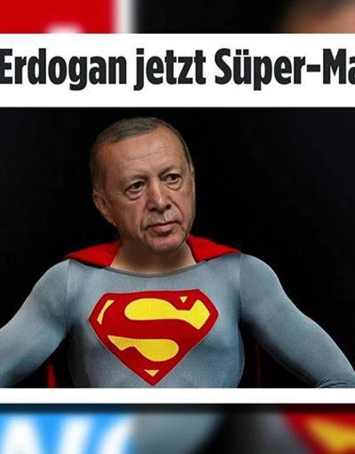 Bildden Süpermenli Erdoğan manşeti