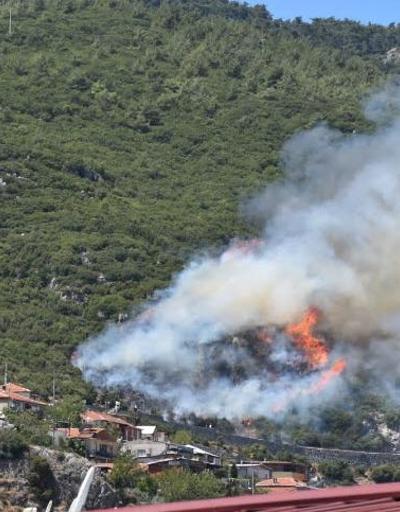 İzmirde orman yangını: Alevlere havadan ve karadan müdahale ediliyor