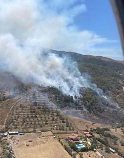 İzmir Güzelbahçede orman yangını Kontrol altına alındı