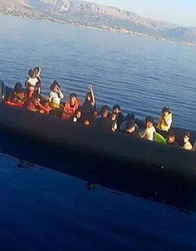 Yunanistanın Türk kara sularına ittiği kaçak göçmenler kurtarıldı