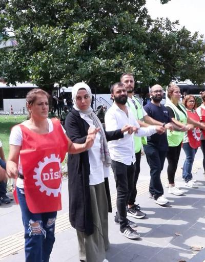 Saraçhanede toplanan işçiler İBB’yi protesto etti