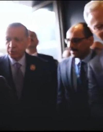 Cumhurbaşkanı Erdoğan ile Macron arasında gülümseten diyalog
