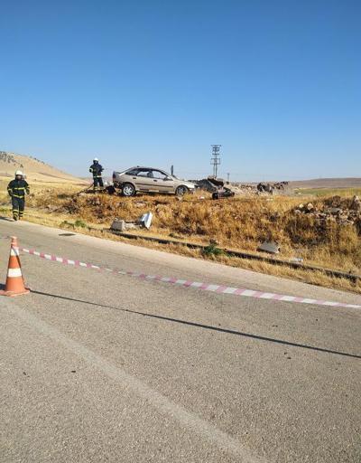 Mardin’de kontrolden çıkan otomobil araziye yuvarlandı: 1 yaralı
