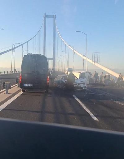 Osmangazi Köprüsünde zincirleme kaza: 8 yaralı