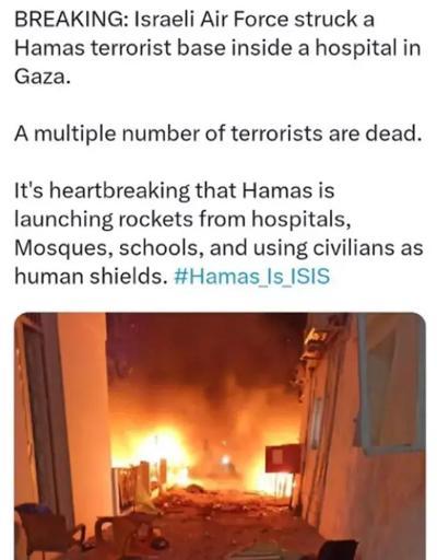 Gazzedeki hastane saldırısı ... Önce paylaştı, sonra sildi: Netanyahuya yakın isimden itiraf gibi paylaşım