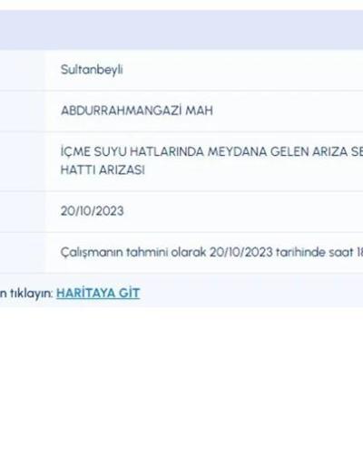 İstanbulda sular ne zaman gelecek 20 Ekim İSKİ su kesintisi listesi