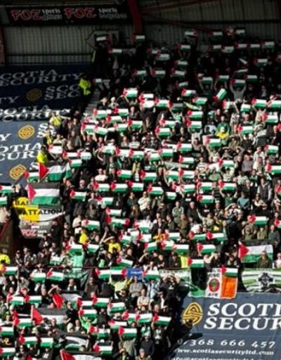 Hearts-Celtic maçında Filistin bayrakları açıldı