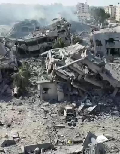İsrail’in saldırıları sonucu yerle bir oldu: Gazze’deki yıkımın boyutu havadan görüntülendi