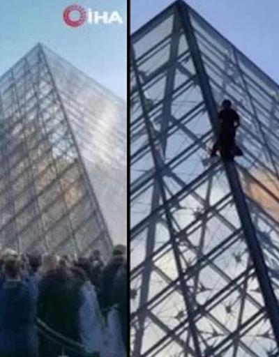 İklim aktivistlerinden turuncu protesto: Bu defa Louvre piramidini boyadılar