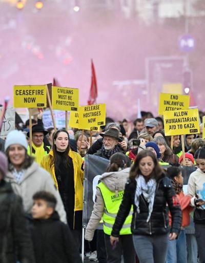 Brüksel’de 20 binden fazla kişi Filistin’e destek için yürüdü