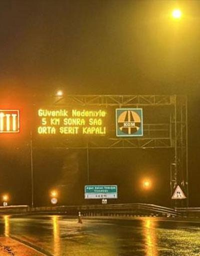 Bolu Dağı Tüneli İstanbul yönü geçici olarak kapatıldı