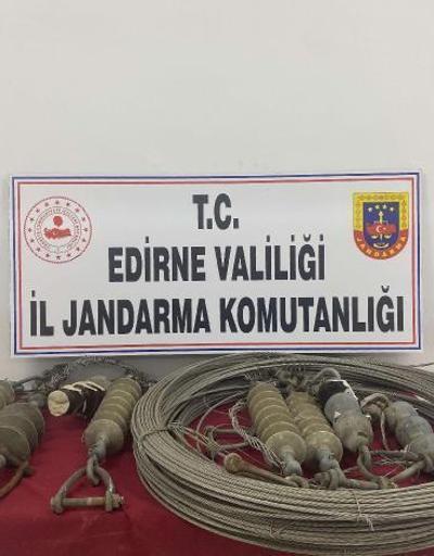 Edirne’de elektrik kablosu hırsızlığına gözaltı