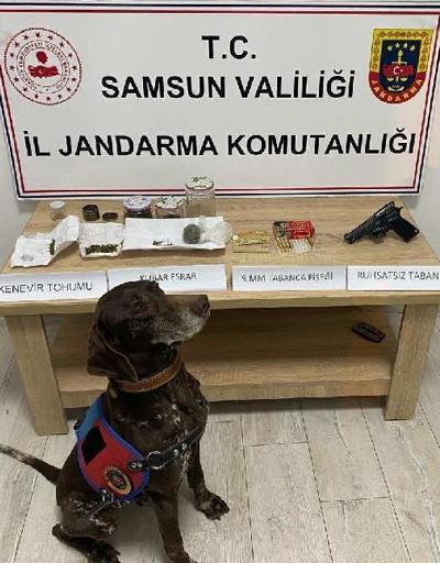 Samsun‘da uyuşturucu ve silah bulunduran şüpheliye gözaltı