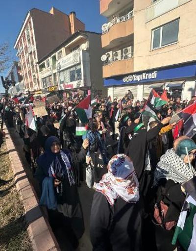 Ercişte İsrailin Gazzeye yönelik saldırıları protesto edildi