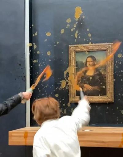 İklim aktivistleri Louvre Müzesindeki Mona Lisa tablosuna çorba attı