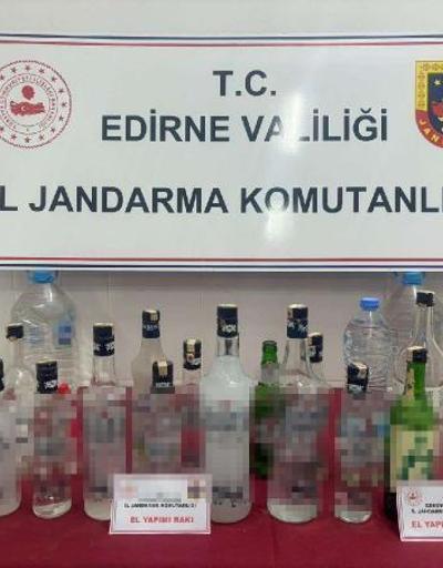 Edirne’de 29 litre sahte içki ele geçirildi