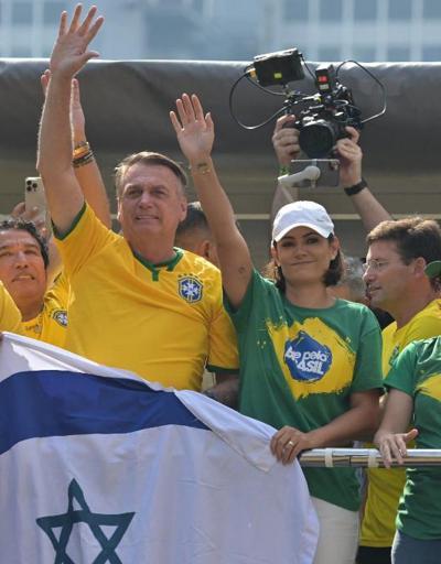 Lula da Silva soykırım demişti: Bolsonaro, İsrail bayrağı ile miting yaptı