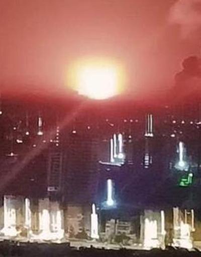 İsrailden Şam yakınlarına hava saldırısı Gökyüzü kızıla boyandı