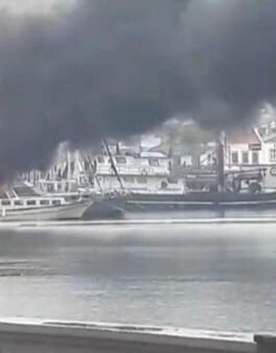 Denize bir gün önce indirilen lüks tekne bugün yandı: 2 yaralı