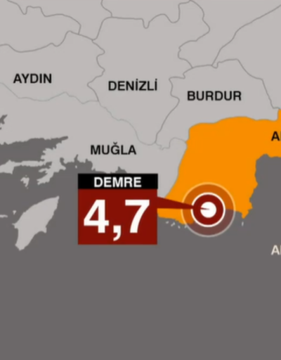 Antalyada 4.7 büyüklüğünde deprem