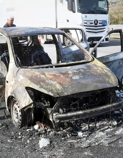 Anadolu Otoyolu’nda otomobil yangını