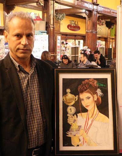 Öldürülen kızı Ayşenuru anlatan resim sergisi açtı