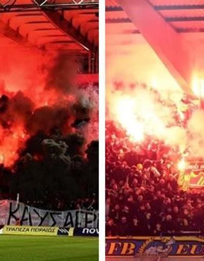Olympiakos taraftarı, Fenerbahçenin yasağına karşı çıktı