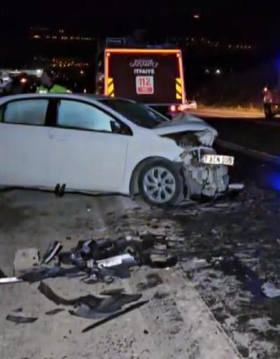 Gece yarısı korkunç kaza İki otomobil kafa kafaya çarpıştı: 2 ölü, 6 yaralı